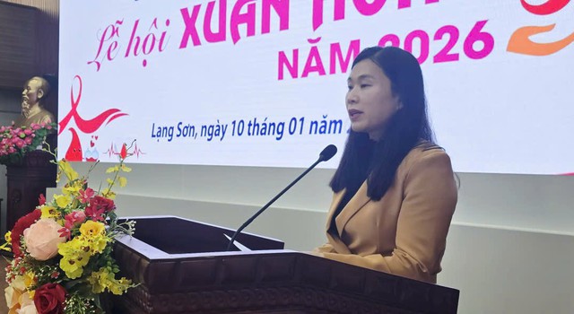 Đông đảo phụ nữ Lạng Sơn hiến máu tình nguyện tại "Lễ hội xuân hồng 2026"- Ảnh 1.