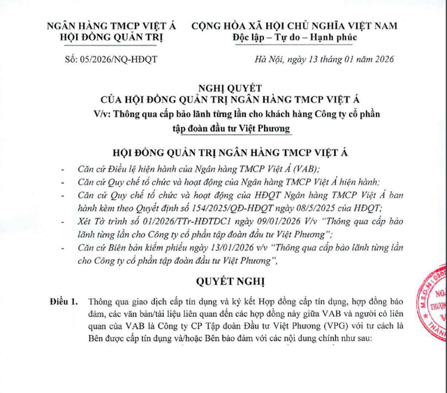 Vietabank cấp tín dụng cho một cổ đông lớn- Ảnh 2.