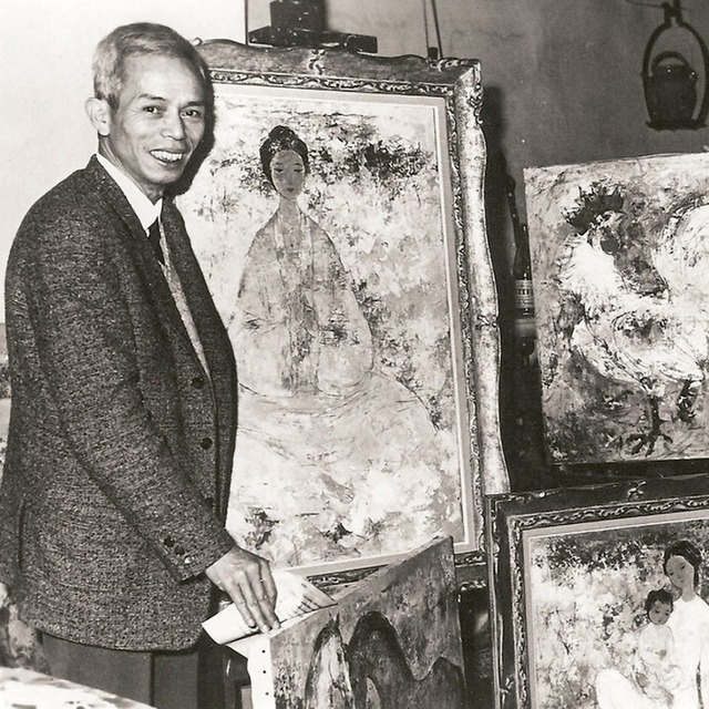 Danh họa Vũ Cao Đàm tại Paris năm 1964