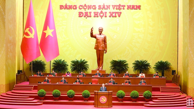 Tổng Bí thư Tô Lâm trình bày Báo cáo của Ban Chấp hành Trung ương khóa XIII về các văn kiện trình Đại hội XIV của Đảng tại phiên khai mạc Đại hội Ảnh: ĐĂNG KHOA Tổng Bí thư Tô Lâm trình bày Báo cáo của Ban Chấp hành Trung ương khóa XIII về các văn kiện trình Đại hội XIV của Đảng tại phiên khai mạc Đại hội Ảnh: ĐĂNG KHOA