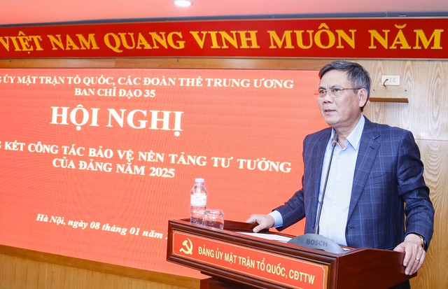 Đảng ủy Mặt trận Tổ quốc, các đoàn thể Trung ương tổng kết công tác bảo vệ nền tảng tư tưởng của Đảng năm 2025- Ảnh 1.