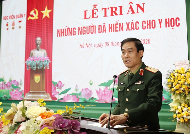 Học viện Quân y xúc động tri ân những người đã hiến thi thể cho y học- Ảnh 1.