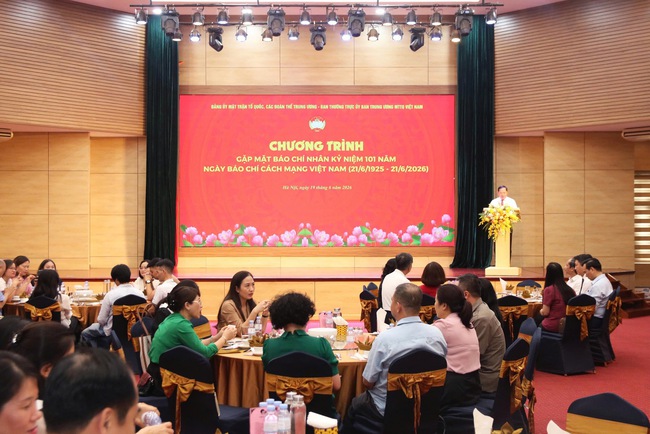 Ủy ban Trung ương MTTQ Việt Nam gặp mặt các cơ quan báo chí nhân kỷ niệm 101 năm Ngày Báo chí Cách mạng Việt Nam- Ảnh 1.