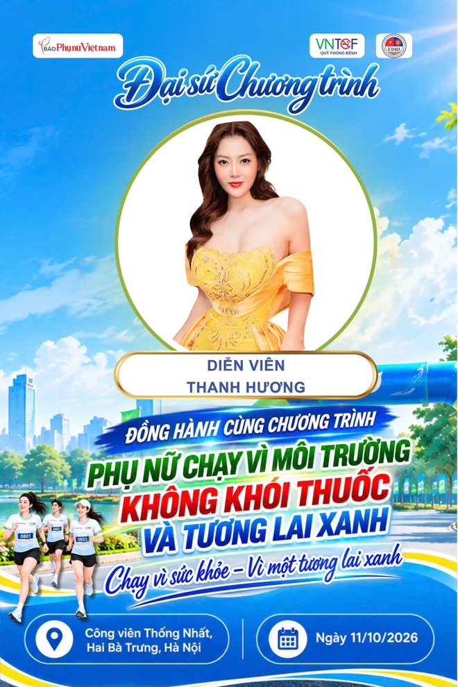 Người nổi tiếng tham gia giải chạy "Phụ nữ chạy vì môi trường không khói thuốc" - Ảnh 3.