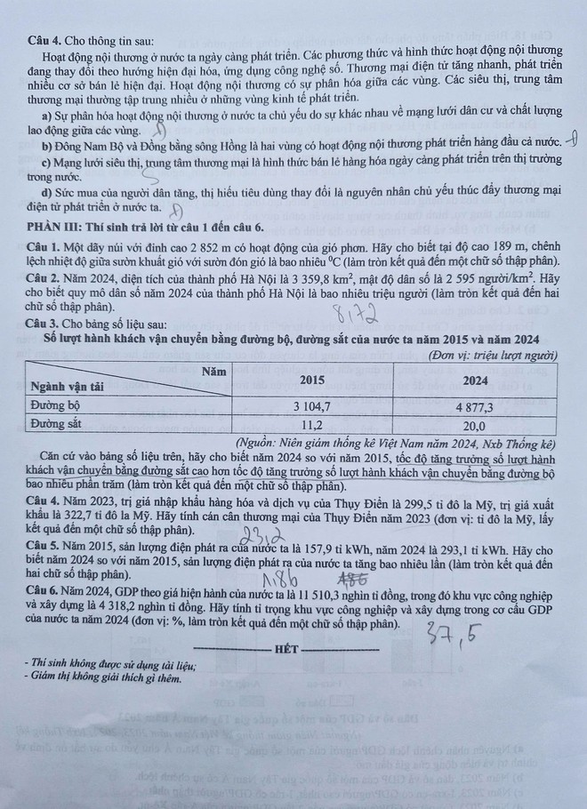 Kỳ thi tốt nghiệp THPT 2026: Nhận xét và gợi ý đáp án các môn tự chọn đầy đủ mã đề- Ảnh 37.