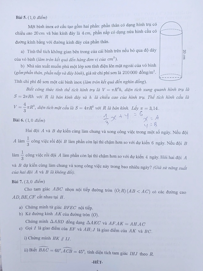 Thi vào lớp 10: Hai câu có khả năng “chặn điểm” thí sinh TPHCM trong đề thi toán là câu nào?- Ảnh 2.