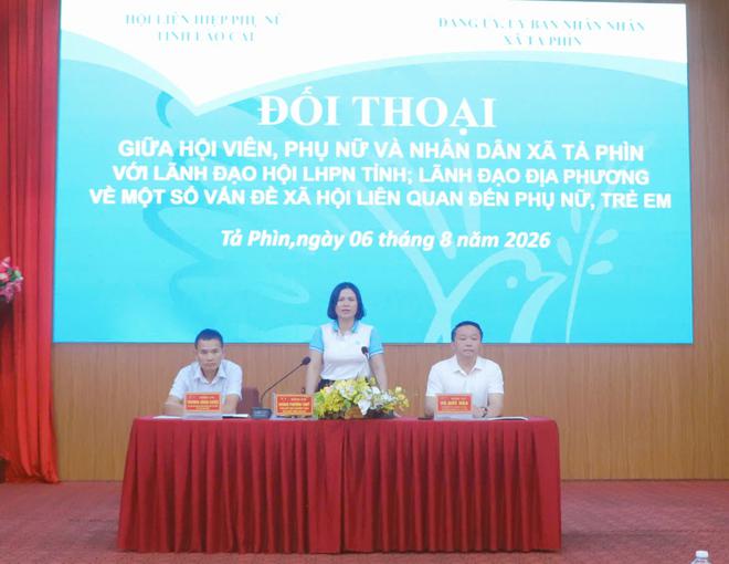 Hội LHPN tỉnh Lào Cai tổ chức đối thoại với hội viên phụ nữ tại xã Tả Phìn- Ảnh 3.