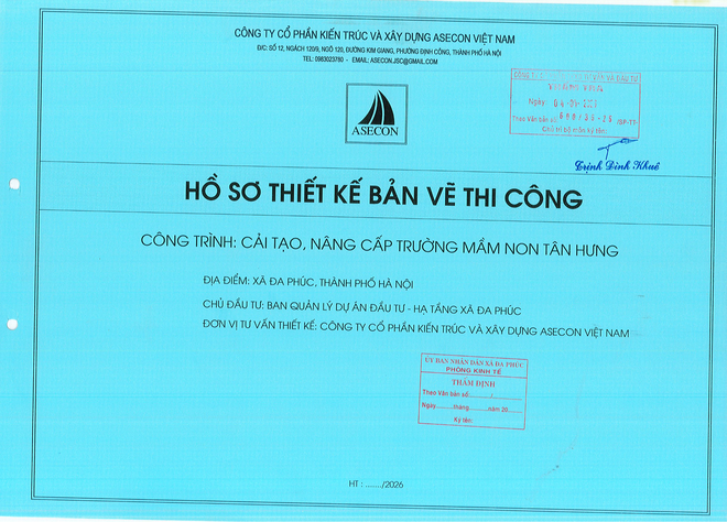 Vụ khung mái sân trường mầm non đổ sập: Xã nói "nhà bạt tạm", hồ sơ thiết kế ghi "mái che di động"- Ảnh 1.