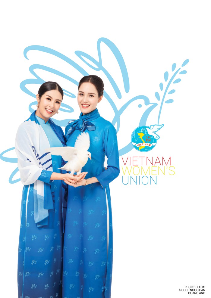 Hoa hậu Ngọc Hân cùng Á hậu Hoàng Anh, Phương Nga diện áo dài thể hiện tinh thần thời đại của Hội LHPN Việt Nam  - Ảnh 3.