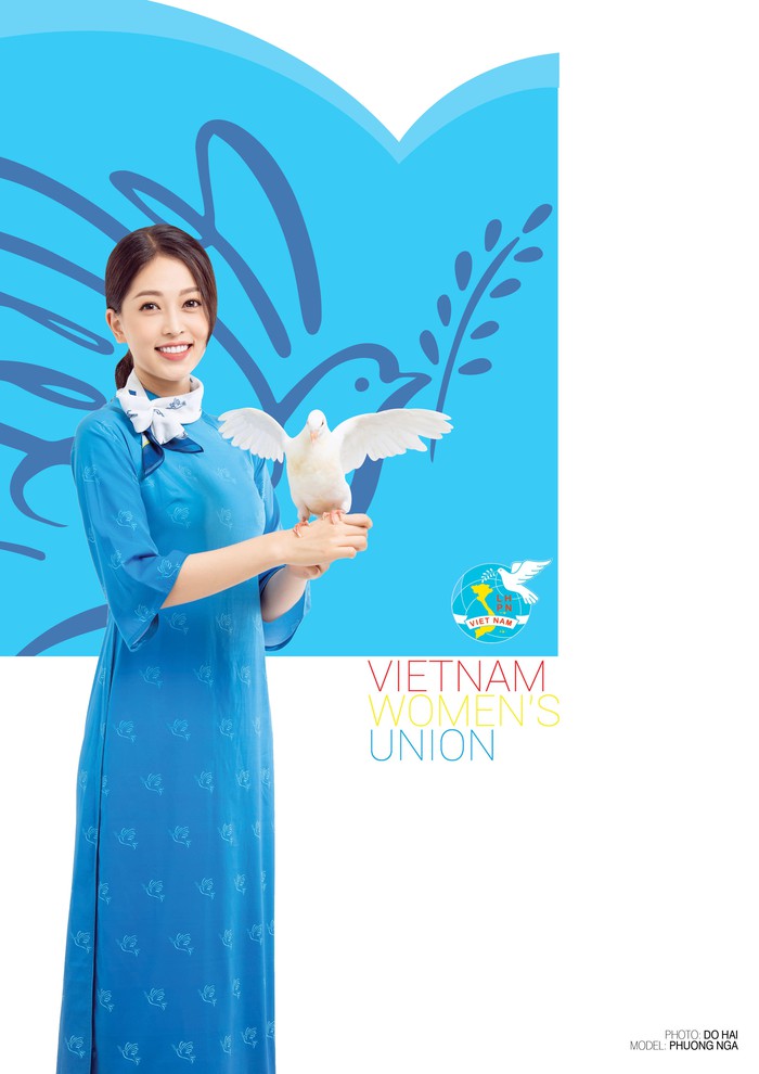 Hoa hậu Ngọc Hân cùng Á hậu Hoàng Anh, Phương Nga diện áo dài thể hiện tinh thần thời đại của Hội LHPN Việt Nam  - Ảnh 2.