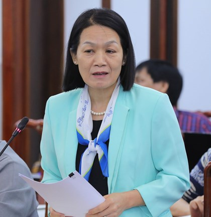 Phó Chủ tịch Hội Liên hiệp Phụ nữ Việt Nam Bùi Thị Hòa phát biểu tại Hội nghị. Ảnh: Quang Vinh