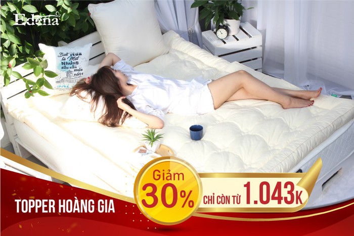 Săn sale lên đến 70% với chăn ra gối đệm thương hiệu Edena  - Ảnh 1.