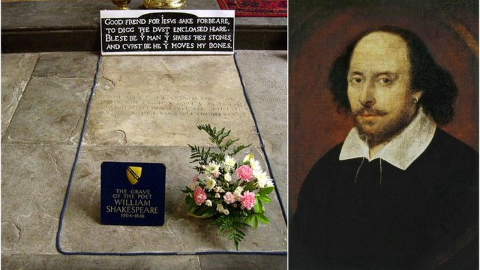 Hé lộ bí ẩn lời nguyền trên hầm mộ William Shakespeare - Ảnh 1.