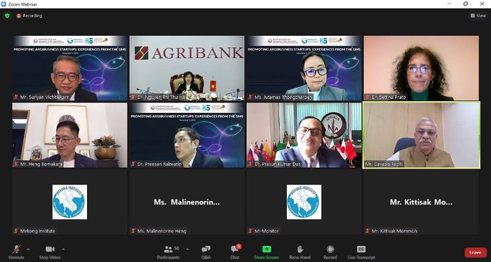 Agribank tham dự Hội thảo trực tuyến về “Thúc đẩy doanh nghiệp nông nghiệp khởi nghiệp - Kinh nghiệm từ Tiểu vùng sông Mê-kông (GMS)” - Ảnh 1.