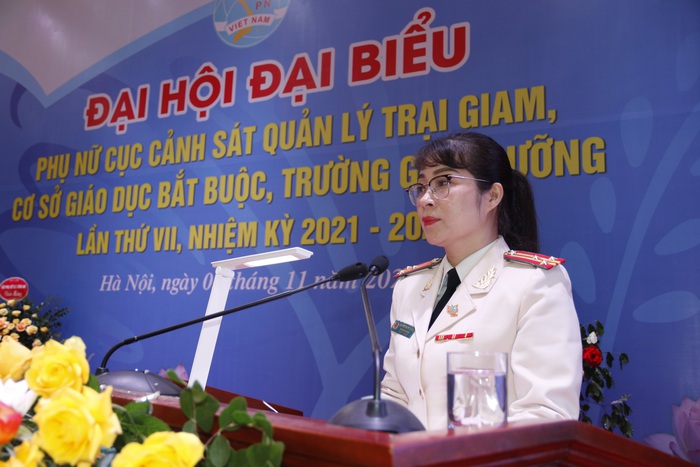 Thượng tá Nguyễn Thị Kim Tuyến tái đắc cử Chủ tịch Hội Phụ nữ Cục Cảnh sát quản lý trại giam, cơ sở giáo dục bắt buộc, trường giáo dưỡng nhiệm kỳ 2021 - 2026