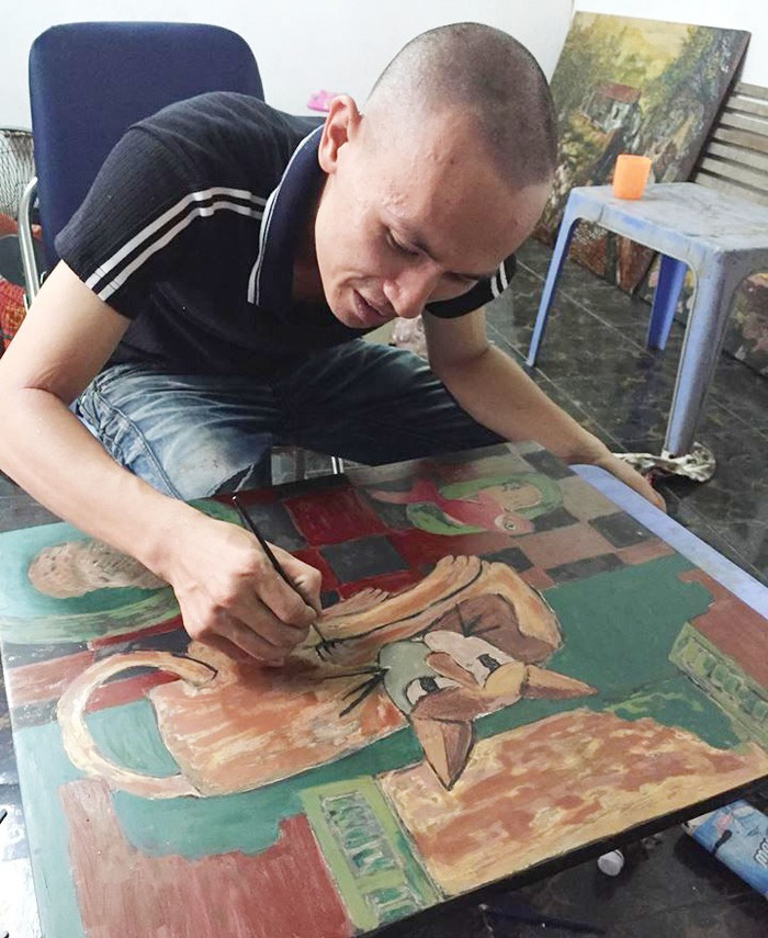 Vẻ đẹp của đồ thờ dân gian trong tranh sơn mài - Ảnh 1. Vẻ đẹp của đồ thờ dân gian trong tranh sơn mài - Ảnh 1.