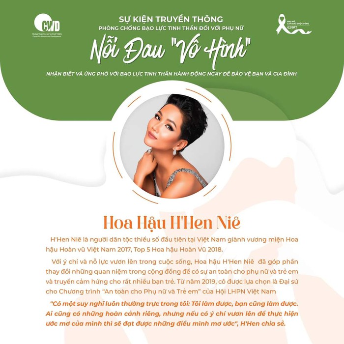 Hoa hậu H’Hen Niê lan tỏa thông điệp nói không với bạo lực tinh thần đối với phụ nữ - Ảnh 2.
