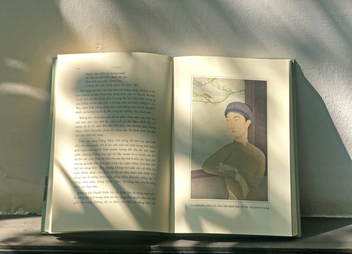 Minh họa trong cuốn &quot;Thương nhớ mười hai&quot; được họa sĩ Duy Hưng dựa trên cảm hứng từ tranh lụa Việt Nam đầu thế kỷ XX