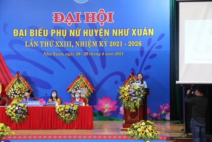 Đại hội đại biểu phụ nữ huyện Như Xuân (Thanh Hóa) lần thứ XXIII với tinh thần “Đoàn kết – Đổi mới – Sáng tạo -  Phát triển” - Ảnh 4.