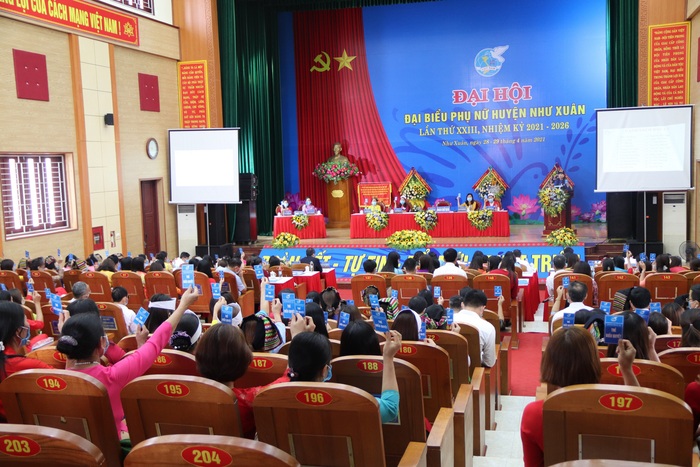 Đại hội đại biểu phụ nữ huyện Như Xuân (Thanh Hóa) lần thứ XXIII với tinh thần “Đoàn kết – Đổi mới – Sáng tạo -  Phát triển” - Ảnh 3.