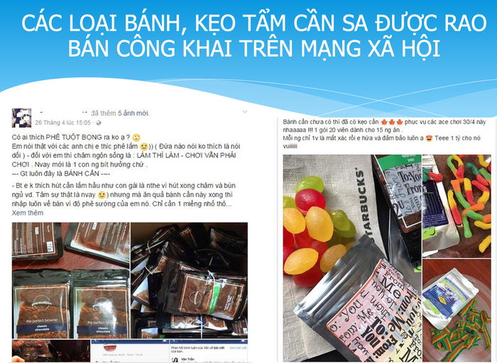 Bánh kẹo tẩm cần sa được rao bán công khai trên mạng xã hội - Ảnh 2.