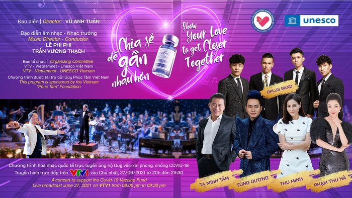 Đêm hòa nhạc giao hưởng trực tuyến ủng hộ Quỹ vaccine Covid-19: Chia sẻ để gần nhau hơn, vì một Việt Nam khỏe mạnh - Ảnh 1.
