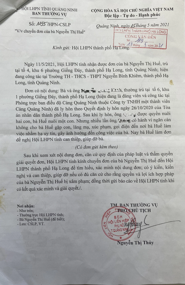 Vụ cô giáo kêu cứu ở Quảng Ninh: Các cấp Hội đã khẩn trương vào cuộc - Ảnh 1.