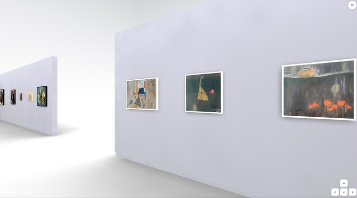 Phòng tranh 3D trực tuyến được mô phỏng giống không gian một phòng tranh thực tế, cho phép người thưởng lãm di chuyển, phóng to, thu nhỏ để xem từng bức tranh