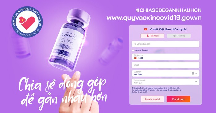 Chung tay góp quỹ vaccine Covid-19 dễ dàng qua website vì một Việt Nam khỏe mạnh - Ảnh 1.
