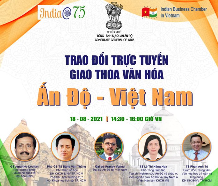 Tổng Lãnh sự quán Ấn Độ tại TPHCM tổ chức sự kiện trao đổi trực tuyến giao thoa văn hóa Việt Nam - Ấn Độ - Ảnh 1.
