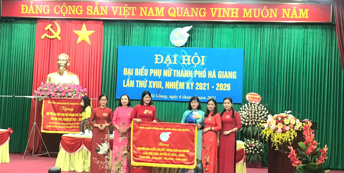 Hà Giang tổ chức thành công Đại hội phụ nữ Thành phố theo hình thức trực tuyến - Ảnh 1.