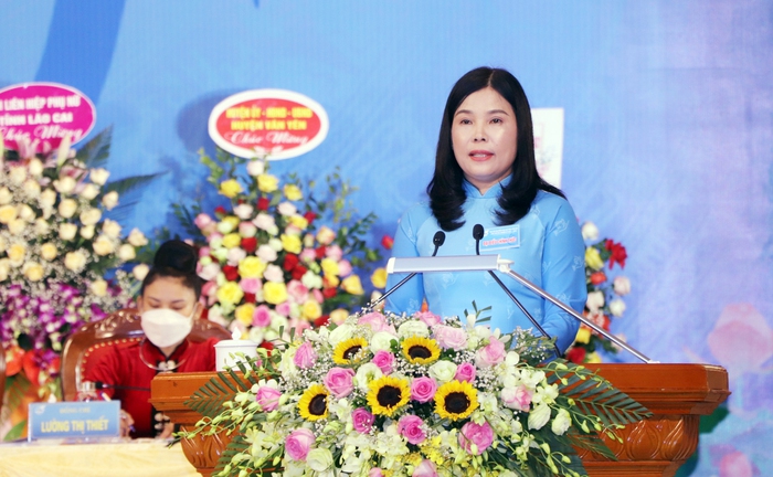Bà Nguyễn Thị Bích Nhiệm tái đắc cử Chủ tịch Hội LHPN tỉnh Yên Bái nhiệm kỳ 2021-2026 - Ảnh 2.