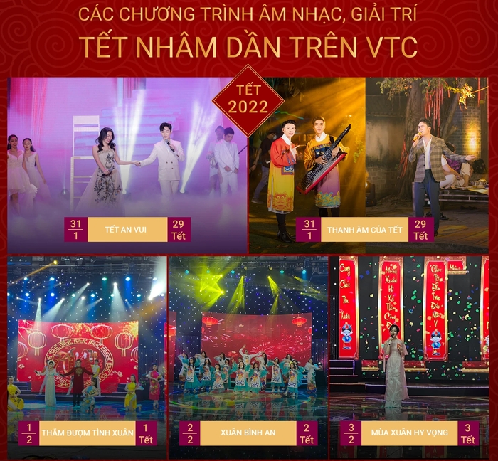 Nhiều chương trình âm nhạc, giải trí đặc sắc sẽ phát sóng trên Đài VTC trong dịp Tết Nhâm Dần