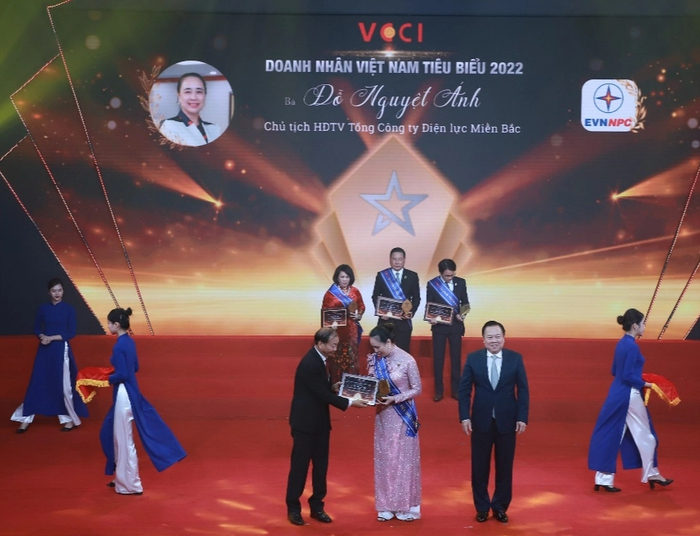 Bà Đỗ Nguyệt Ánh - Chủ tịch Hội đồng thành viên Tổng công ty Điện lực miền Bắc được vinh danh Doanh nhân tiêu biểu Việt Nam 2022 - Ảnh 3.