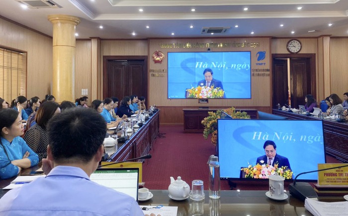 62 điểm cầu trên cả nước tham dự Hội nghị Thủ tướng Chính phủ đối thoại với Phụ nữ Việt Nam  - Ảnh 1.