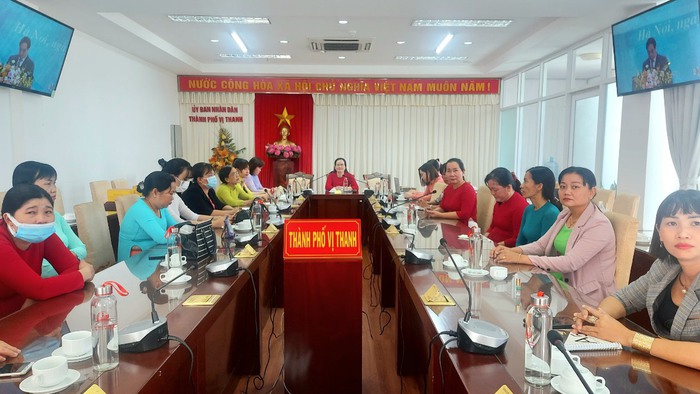 62 điểm cầu trên cả nước tham dự Hội nghị Thủ tướng Chính phủ đối thoại với Phụ nữ Việt Nam  - Ảnh 13.