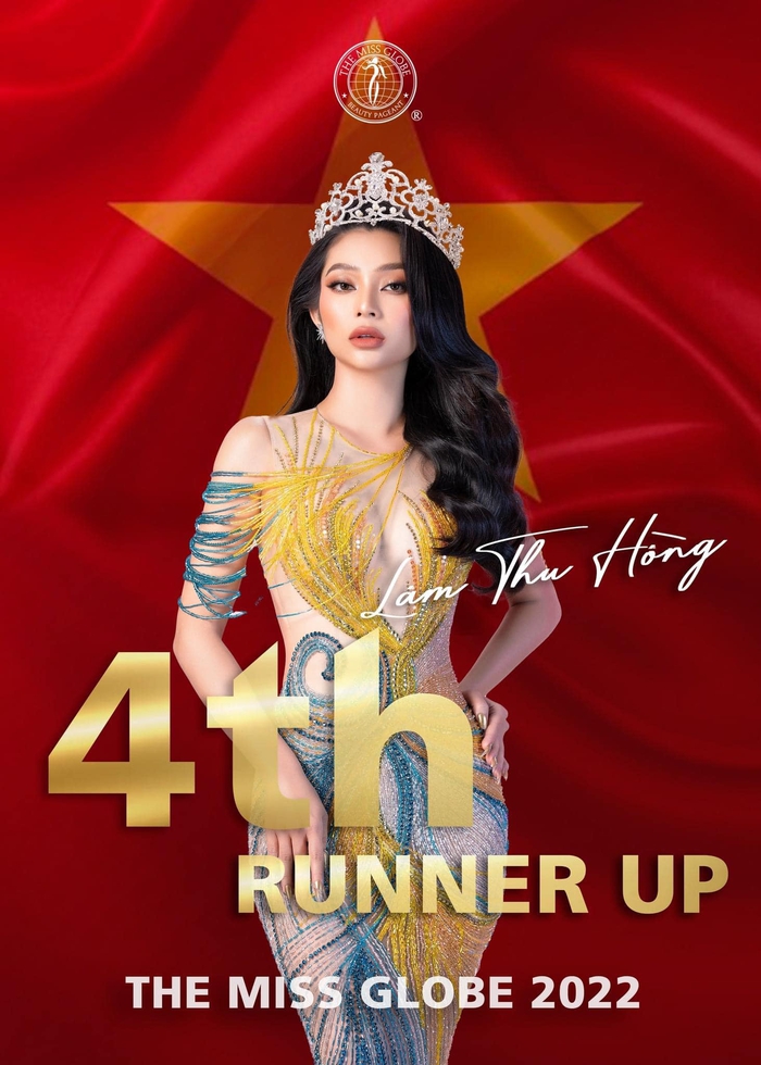 Lâm Thu Hồng giành danh hiệu Á hậu 4 cuộc thi The Miss Globe 2022