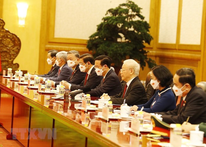 Tổng Bí thư Nguyễn Phú Trọng hội đàm với Tổng Bí thư, Chủ tịch Trung Quốc Tập Cận Bình - Ảnh 1.