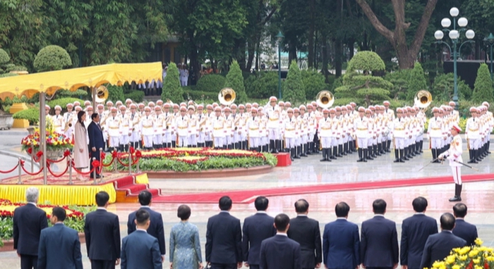 Thủ tướng Phạm Minh Chính chủ trì lễ đón chính thức Thủ tướng New Zealand - Ảnh 3.