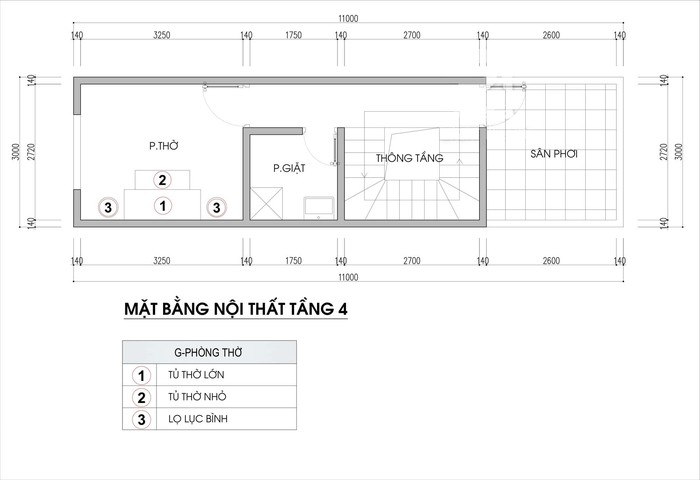 Thiết kế và bố trí nội thất nhà ống 30m² cho gia đình 7 người - Ảnh 4.