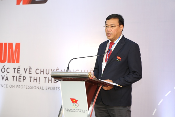 Tổng cục trưởng Tổng cục Thể dục Thể thao Đặng Hà Việt phát biểu khai mạc
