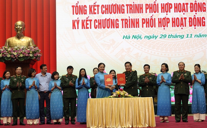 Phối hợp chặt chẽ 4 nội dung ký kết giai đoạn 2022-2027 giữa Tổng cục Chính trị QĐND và Hội LHPN Việt Nam - Ảnh 4.