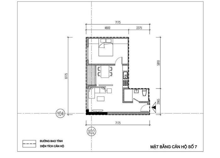 Cách cải tạo cho căn hộ 49m² từ 1 thành 2 phòng ngủ mà vẫn thoáng sáng - Ảnh 1.
