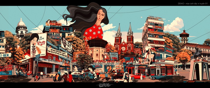 Tranh minh họa trong cuốn sách của họa sĩ Lâm Nguyễn Kha Liêm