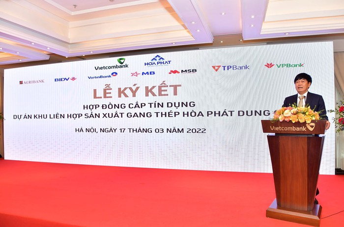 Vietcombank là đầu mối thu xếp tín dụng cho Dự án Khu liên hợp sản xuất gang thép Hòa Phát Dung Quất 2 - Ảnh 1.
