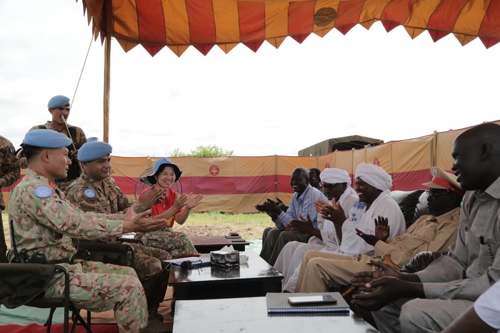 Lính &quot;mũ nồi xanh” với nhiều hoạt động tiên phong gìn giữ hoà bình ở Abyei - Ảnh 1.