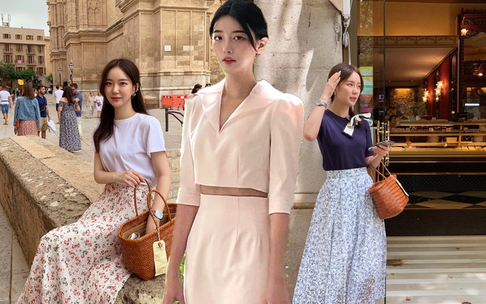 Váy đầm liền đơn sắc đẹp Hàn Quốc thanh lịch trang nhã đến công sở  Thời  trang  Việt Giải Trí