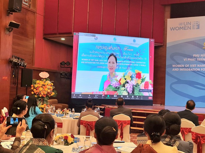 Phụ nữ Việt Nam - Lào - Campuchia hội nhập, hợp tác vì phát triển xanh và bền vững trong một thế giới có COVID-19 - Ảnh 5.