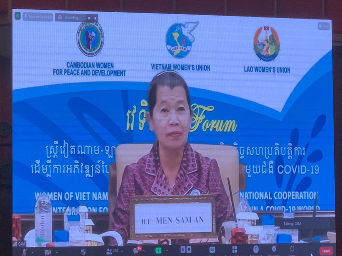 Phụ nữ Việt Nam - Lào - Campuchia hội nhập, hợp tác vì phát triển xanh và bền vững trong một thế giới có COVID-19 - Ảnh 4.
