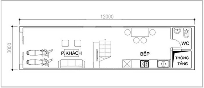 Tư vấn thiết kế nhà ống có mặt tiền 3m cho gia đình 5 người - Ảnh 1.